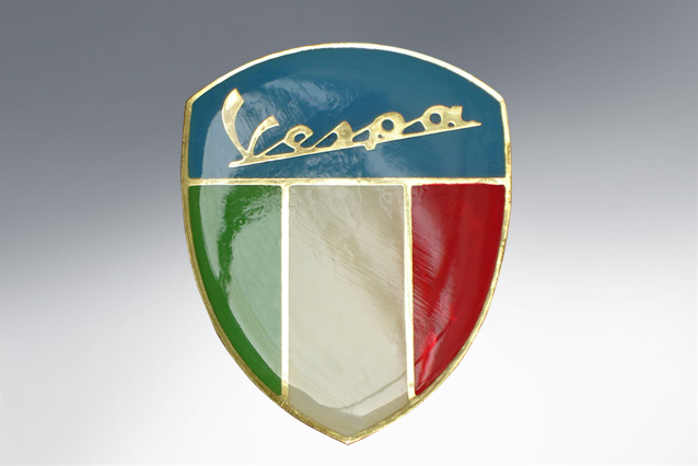 Placa "Vespa" Italy flag escudo