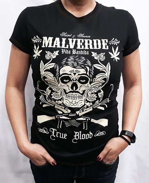Camiseta chica True Blood "Malverde"