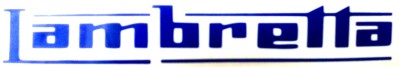 Adhesivo "Lambretta" letras azul